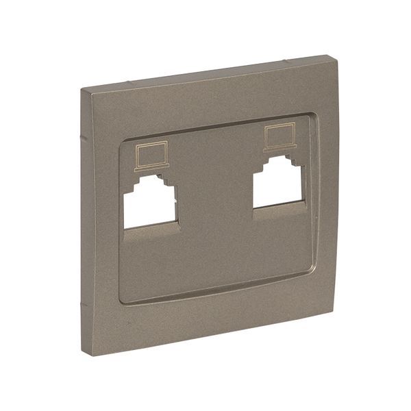  Панель лицевая Валенсия для розетки 2-м RJ-45 кашемир PROxima EKF ESK02-L-035-40 фото в каталоге от BTSprom.by