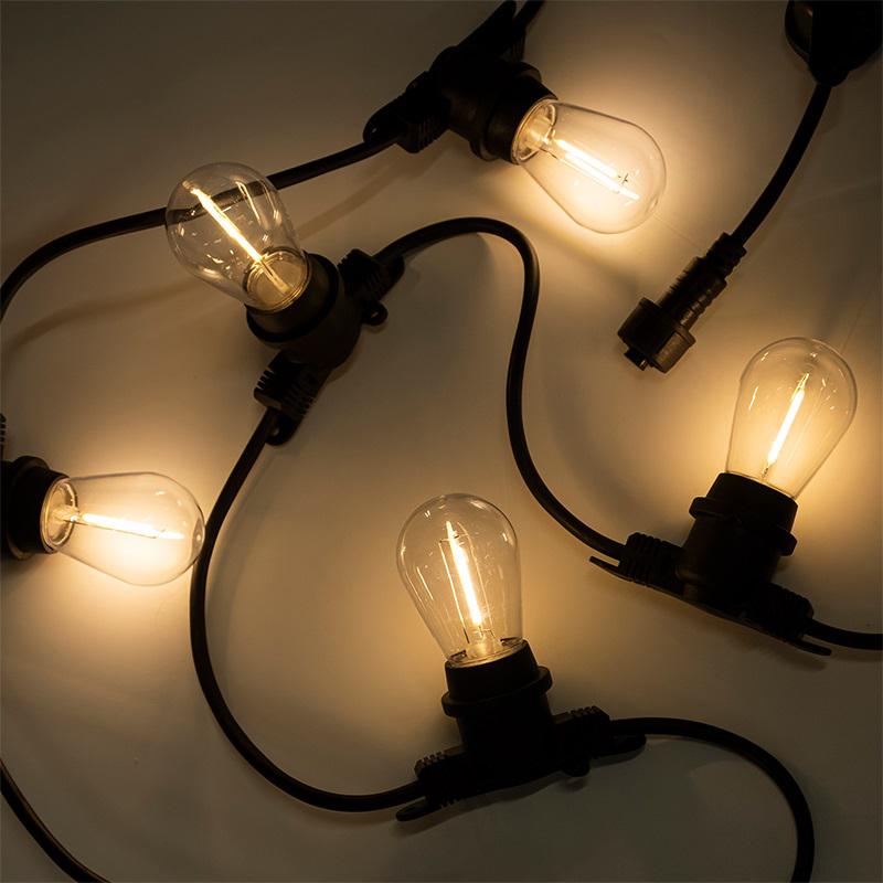  Гирлянда уличная "Белт-лайт" PBL-S40/L24+1.5 Black E27 IP65 24м 40ламп 1.5м шнур соедин. в линию max750Вт (лампы не в компл.; возможно использов. с фитолампами в теплице) Pro JazzWay 5058255 фото в каталоге от BTSprom.by