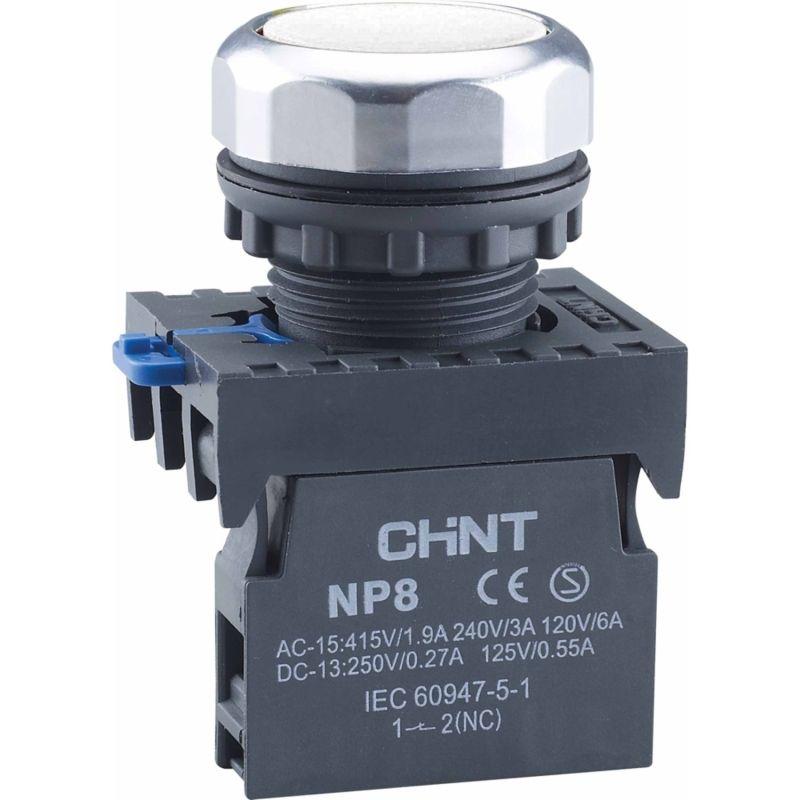 кнопка управления np8-10bn/1 без подсветки бел. 1но ip65 (r) chint 578646 от BTSprom.by