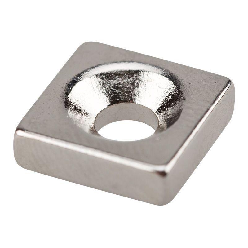  Магнит неодимовый прямоугольник 10х10х3мм с зенковкой 6х3.5мм (блист.3 шт) Rexant 72-3700 фото в каталоге от BTSprom.by