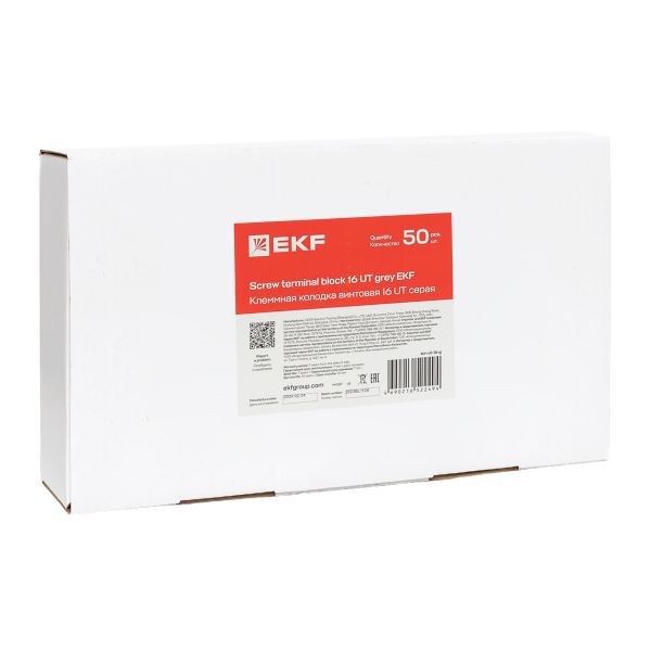  Колодка клеммная винтовая 16 UT сер. EKF scr-ut-16-g фото в каталоге от BTSprom.by
