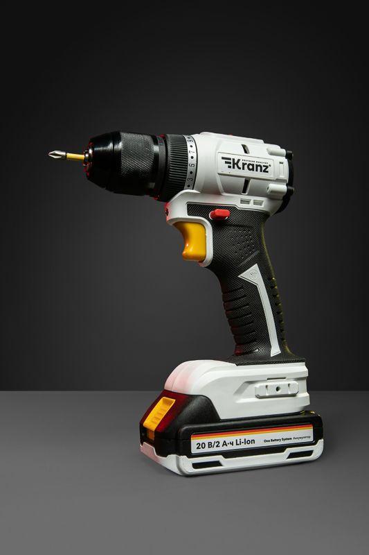  Дрель-шуруповерт аккумуляторная бесщеточная Li-Ion 20В 55Нм (кейс 2 аккум. 2А.ч) Kranz KR-PT-055 фото в каталоге от BTSprom.by