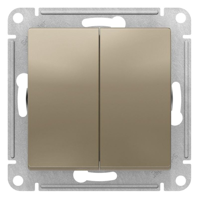 переключатель перекрестный 2-кл. atlasdesign 2хсх.7 10ах механизм шампань se atn000573 от BTSprom.by