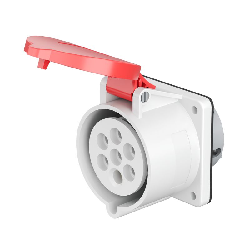 розетка панельная pss ip44 32а 6p+e 400в dkc pss674-032-40 от BTSprom.by