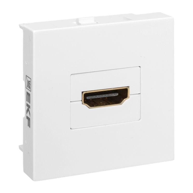 розетка hdmi 1-м сп 2мод. без индикатора бел. ekf e2mr-21hdmi-10 от BTSprom.by