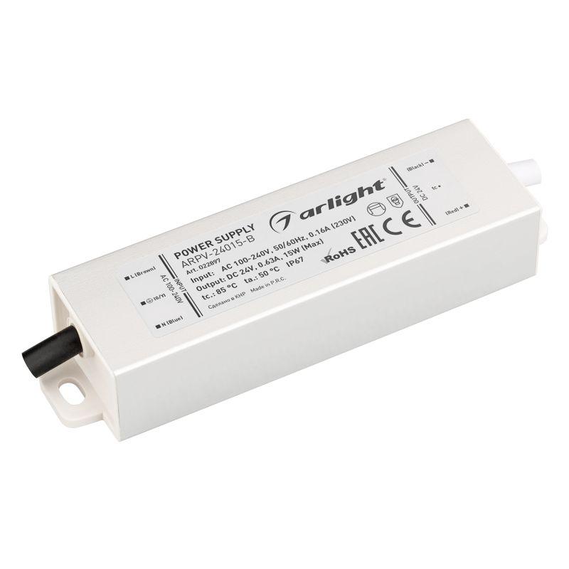 блок питания arpv-24015-b 24в 0.6а 15вт ip67 метал. 3 года arlight 022897 от BTSprom.by