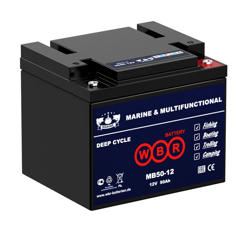 аккумулятор тяговый лодочный 12в 50а.ч wbr mb50-12 wbr от BTSprom.by