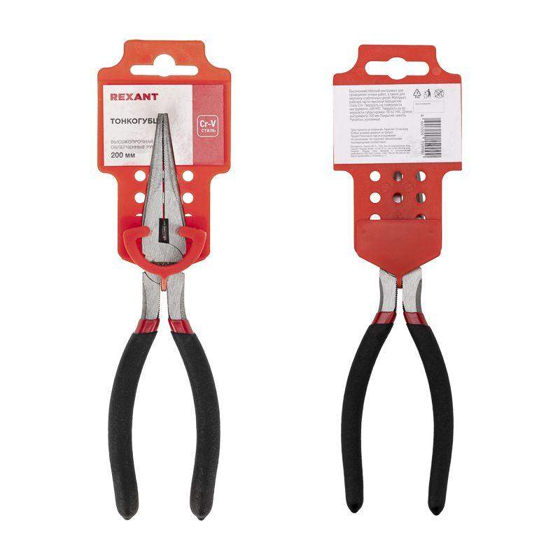  Тонкогубцы 200мм обливные рукоятки Rexant 12-4619-1 фото в каталоге от BTSprom.by