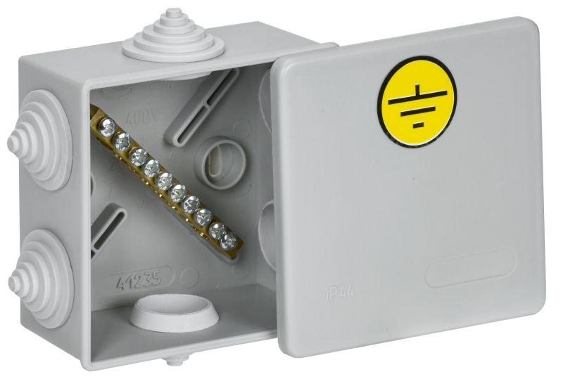 коробка куп км41360 85х85х40 ip44 6 вводов (7035) iek uko21-085-085-040-k41-44u от BTSprom.by