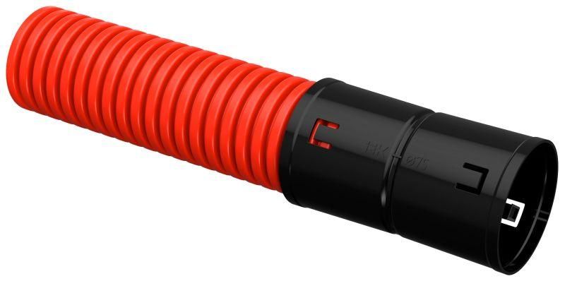 труба гофрированная двустенная пнд гибкая d75мм с муфтой красн. (уп.50м) iek ctg12-075-k04-050-r от BTSprom.by