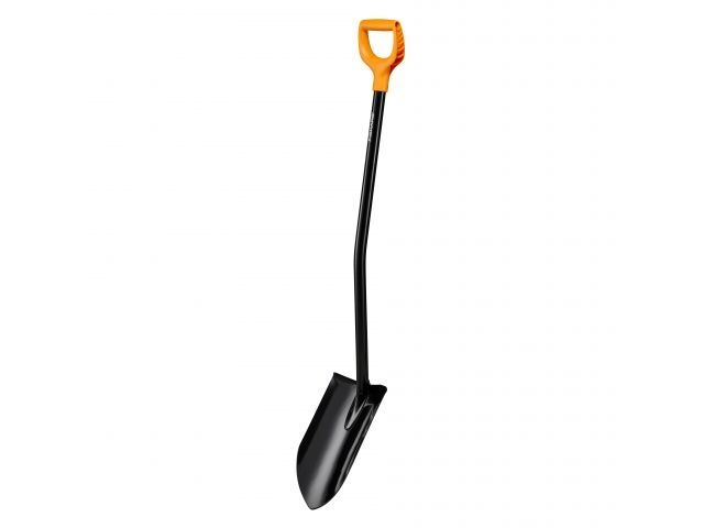 лопата штыковая с удлиненным лезвием и удлин ручкой fiskars (черная) 1067517 от BTSprom.by