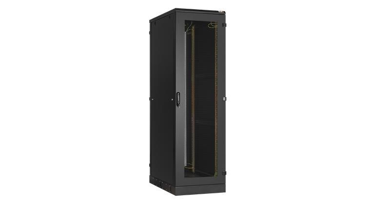 шкаф напольный 19дюйм 33u 600х1660х1000мм перфорир. передн. и задн. дверь боков. метал. разобран. черн. tlk tfa-336010-pmpm-bk от BTSprom.by