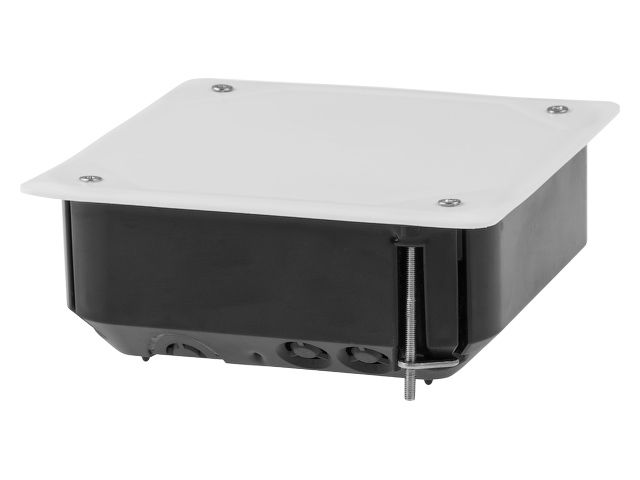 коробка распаечная сп 115х115х45мм, крышка, мет.лапки ip20 юпитер (для полых стен) jp7111-02 от BTSprom.by