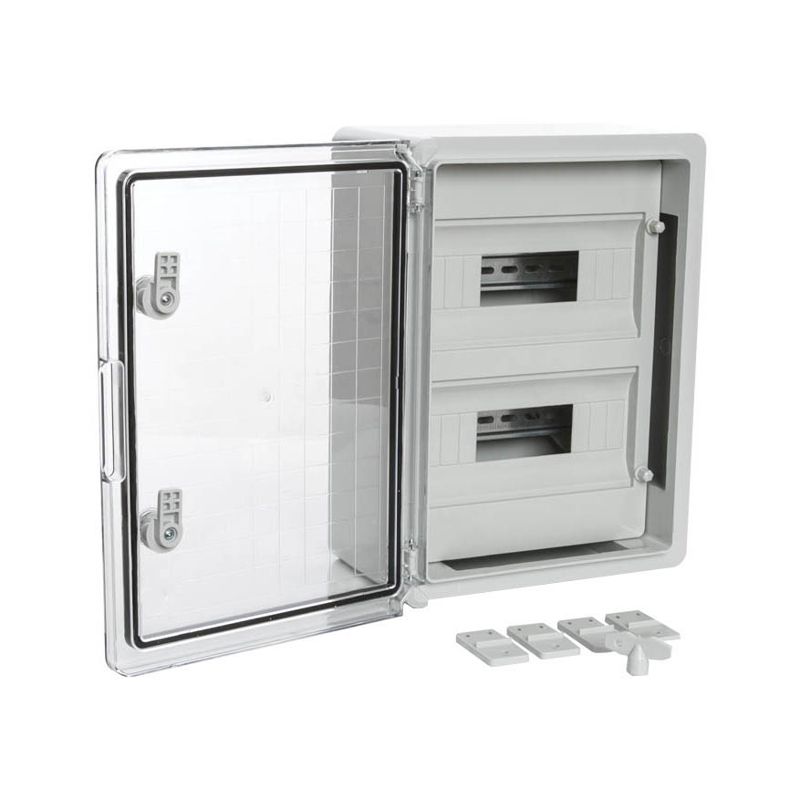 корпус пластиковый распределительный щрн-24 ip65 прозр. дверь 400х300х170 промрукав pr08.26503 от BTSprom.by