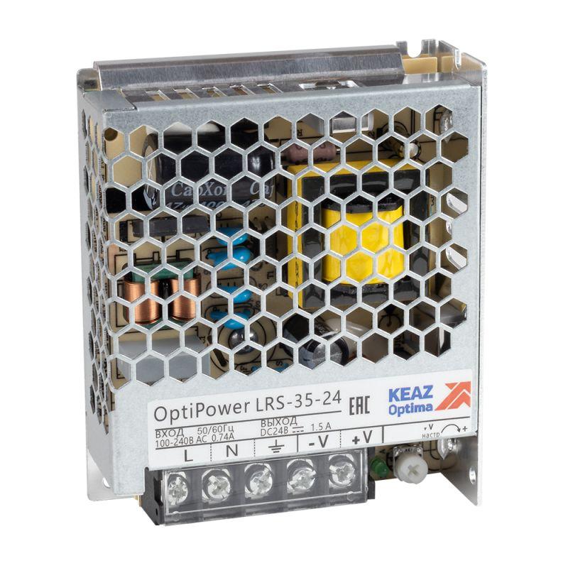 блок питания панельный optipower lrs 35-24 1.5а кэаз 328865 от BTSprom.by