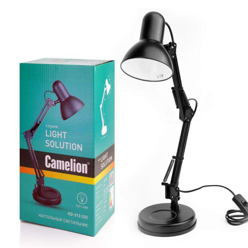 Светильник KD-313 C02 настол. 230В 60Вт E27 черн. Camelion 13640 фото в каталоге от BTSprom.by  Светильник KD-313 C02 настол. 230В 60Вт E27 черн. Camelion 13640 фото в каталоге от BTSprom.by