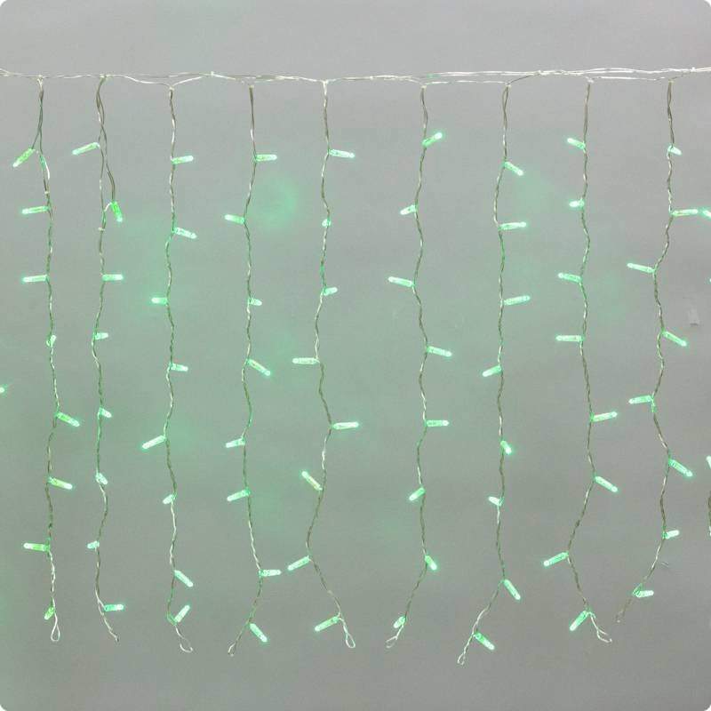 дождь (занавес) 2х0,8м, прозрачный пвх, 160 led зеленые от BTSprom.by