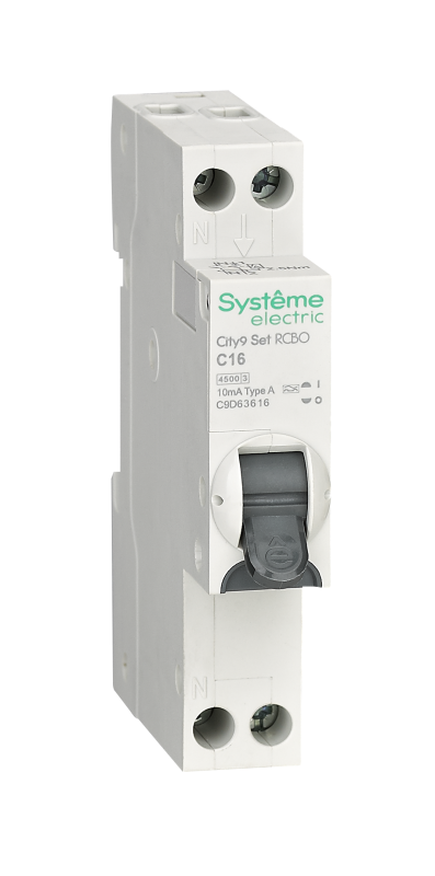 выключатель автоматический дифференциального тока 2п (1p+n) c 16а 10ма тип a 4.5ка city9 18мм se c9d63616 от BTSprom.by
