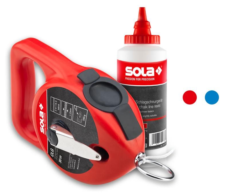 шнур малярный для отбивки и порошок меловый красн. clg 30 set r sola 66111142 от BTSprom.by