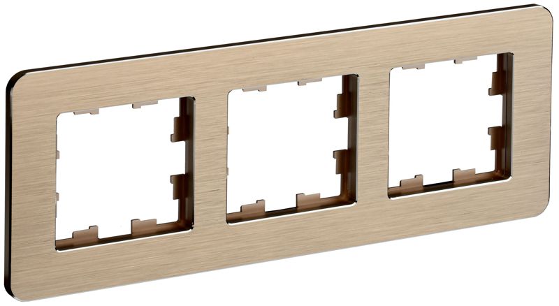 рамка 3-м brite ру-3-1-бр метал. шампань re al iek br-m32-m-21-k37 от BTSprom.by