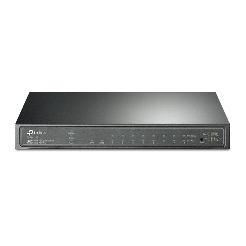 коммутатор tl-sg2210p jetstream гигабитный 8-портовый smart poe с 2 sfp-слотами tp-link 1344270 от BTSprom.by