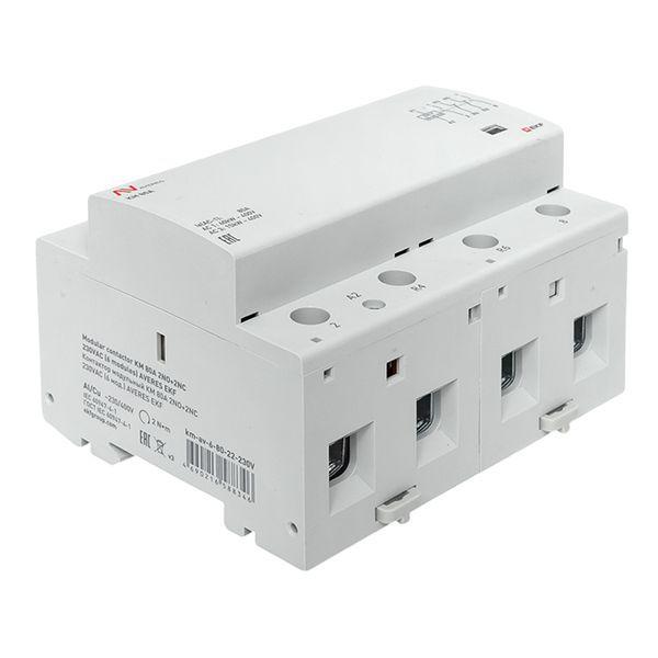  Контактор модульный КМ 80А 2NO+2NC 230В AC (6 мод.) AVERES EKF km-av-6-80-22-230V фото в каталоге от BTSprom.by