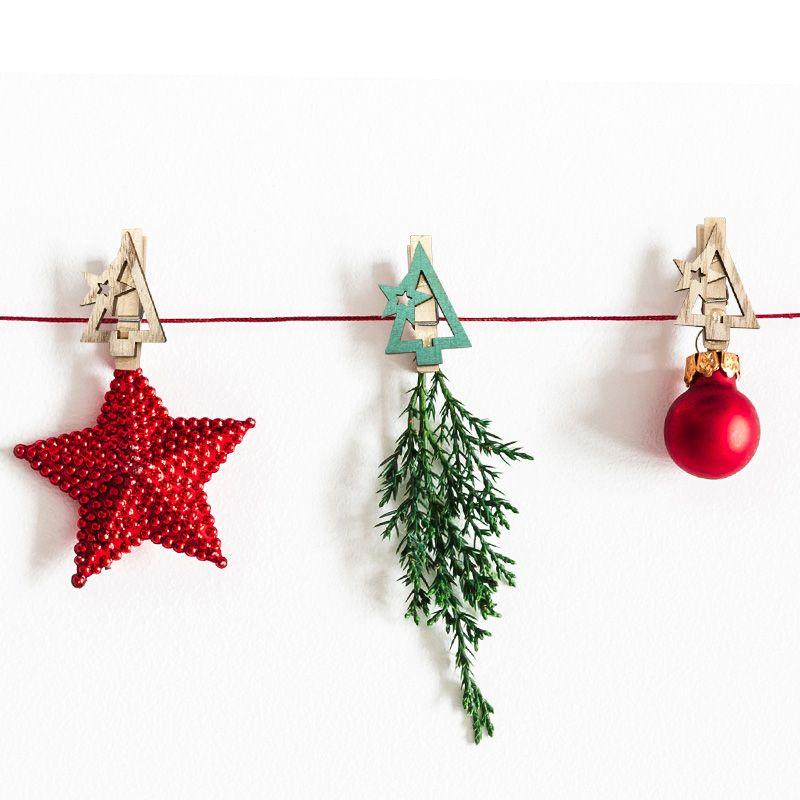  Прищепка деревянная "Новогодняя ель" 14.5х4.5х1.6см IP20 (уп.6шт) Neon-Night 504-031 фото в каталоге от BTSprom.by