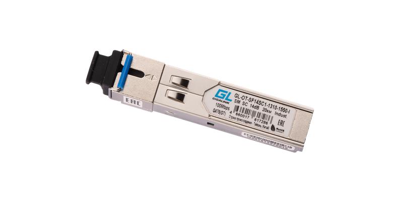 модуль промышленный sfp wdm 100/155мбит/с одно волокно sm sc tx:1310/rx:1550нм 14дб до 20км -40град.c nikomax gl-ot-sf14sc1-1310-1550-i от BTSprom.by