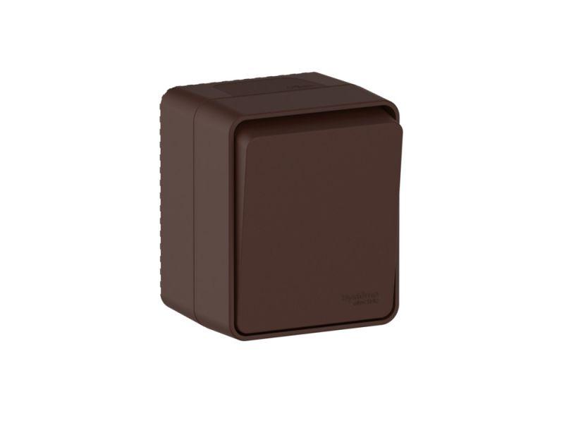  Выключатель кнопочный 1-кл. ОП AtlasDesign PROFI IP54 10AX корич. SE ATN546015 фото в каталоге от BTSprom.by