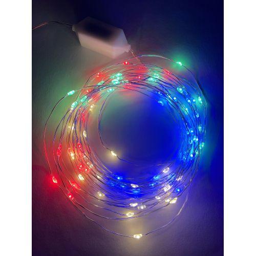  Гирлянда светодиодная "Нить" 10м 100LED 220В IP20 мультиколор ЭРА Б0047965 фото в каталоге от BTSprom.by