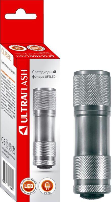 фонарь uf9led 3хr03 9led алюм. металлик (короб) ultraflash 7903 от BTSprom.by