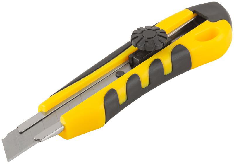  Нож технический 18мм усиленный прорезиненный вращ. прижим FIT 10253 фото в каталоге от BTSprom.by