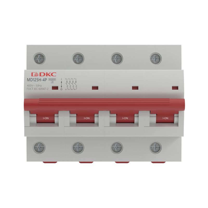  Выключатель автоматический модульный max типа MD125H 10кА 4п D 80А YON MD125H-4PD80 фото в каталоге от BTSprom.by