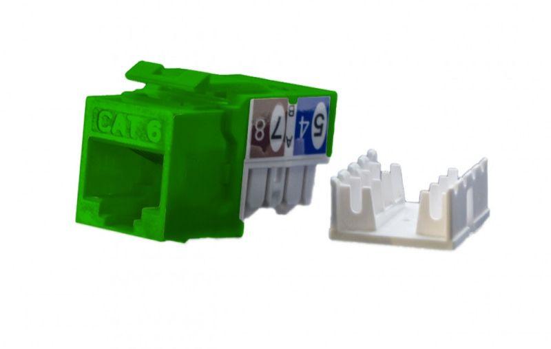 вставка keystone jack rj45 (8p8c) кат.6 kj9-8p8c-c6-90-gn зел. hyperline 432658 от BTSprom.by