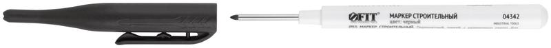  Маркер строительный перманентный тонкий удлиненное перо черн. FIT 04342 фото в каталоге от BTSprom.by