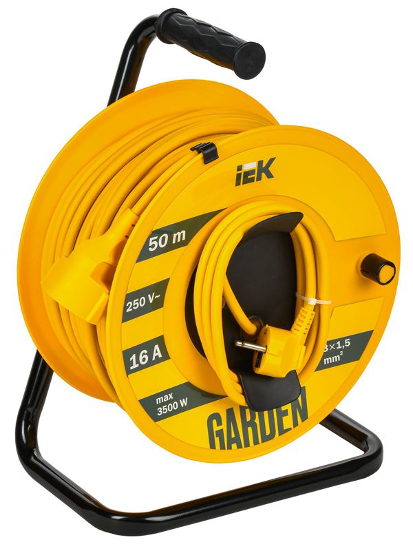 удлинитель на катушке 1х50м garden ук50 2p+pe 3х1.5кв.мм iek gd-kp20-16-01-50 от BTSprom.by