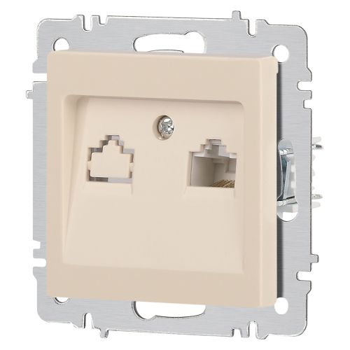  Розетка компьютерная 1-м СП Accent 6-303-02 RJ45 IP20 сл. кость Intro Б0063627 фото в каталоге от BTSprom.by