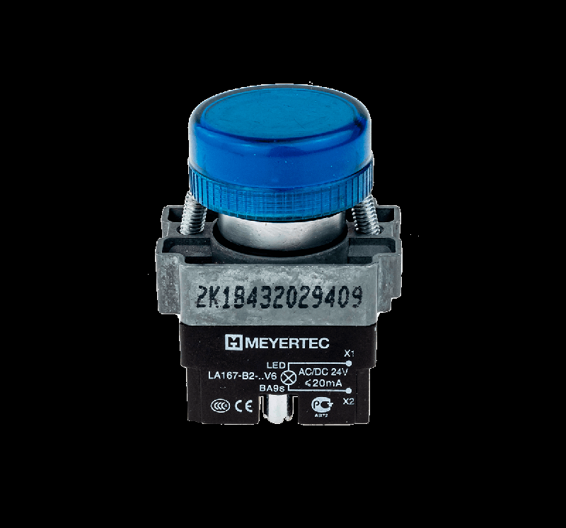 лампа сигнальная в сборе 24в ac/dc мет. mtb2-bv616 син. овен 43348 от BTSprom.by