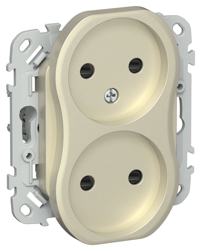 розетка 2-м сп flite рсш02-0-флш 10а без заземл. с защ. шторками механизм шампань iek fi-r23-10-k37 от BTSprom.by