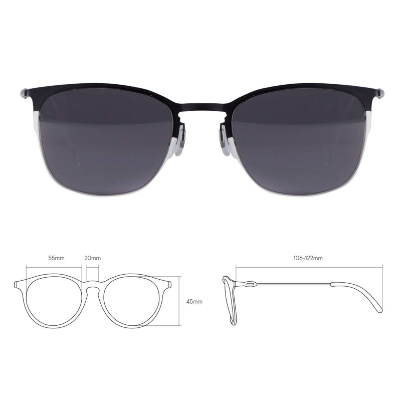  Очки черно-белые солнцезащитные из титана с черн. линзами DKC ALG4KNWC фото в каталоге от BTSprom.by