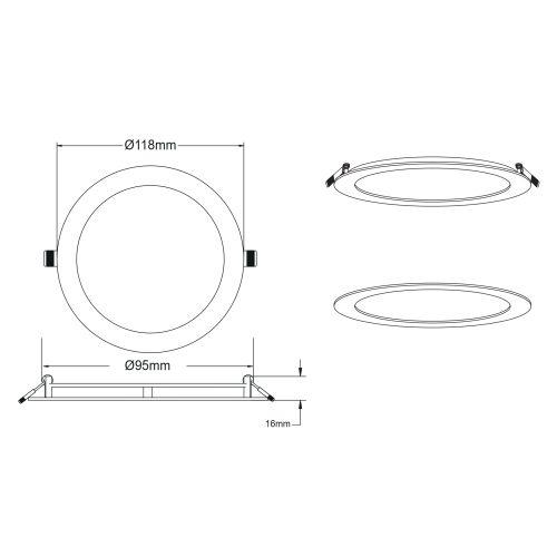  Светильник светодиодный 1-6 6Вт 220В 4000К круглый Эра Б0017486 фото в каталоге от BTSprom.by