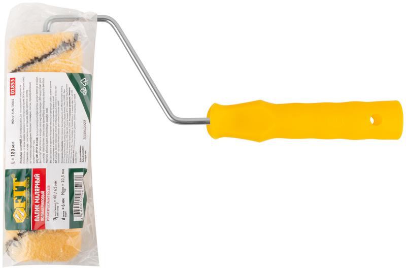  Валик полиакриловый беж. с черн. полоской d40/61мм; ворс 10.4мм 180мм FIT 01853 фото в каталоге от BTSprom.by