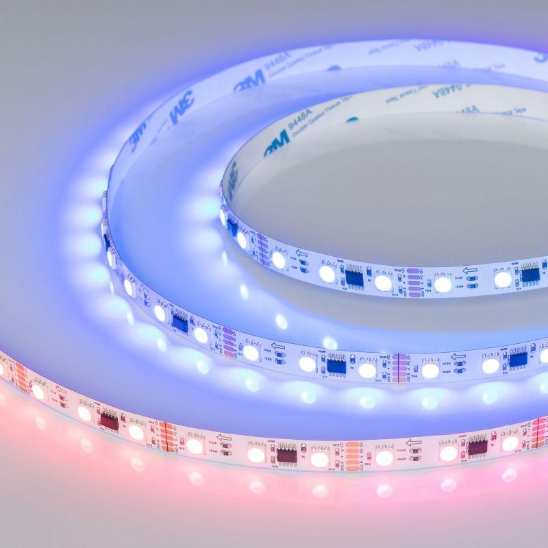 лента светодиодная dmx-b60-10mm 12v rgb-px3 14вт/м ip20 5060 бегущий огонь (уп.5м) arlight 039174 от BTSprom.by