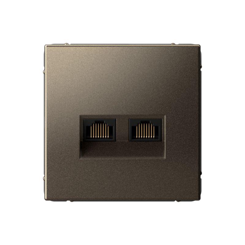розетка двойная компьютерная artgallery rj45+rj45 кат. 6a механизм мокко se gal000688 от BTSprom.by