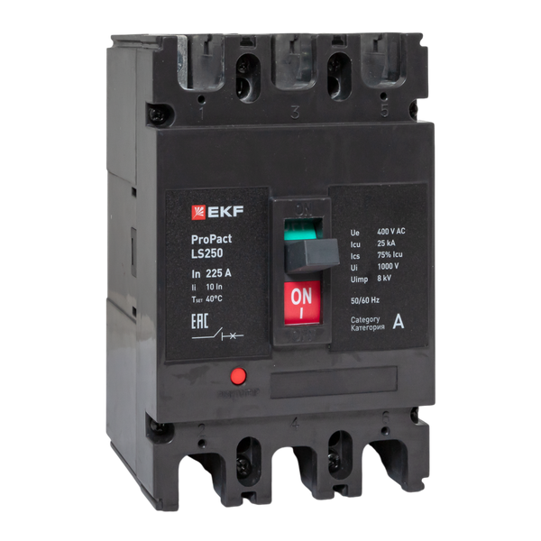 выключатель автоматический 3п 225а 25ка ls250 propact ekf mccb-250-25-3-225-ls от BTSprom.by