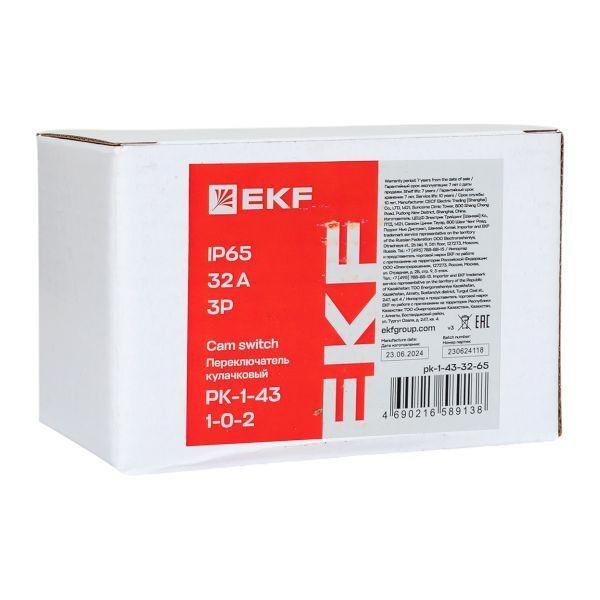  Переключатель кулачковый ПК-1-43 3п 32А "1-0-2" IP65 EKF pk-1-43-32-65 фото в каталоге от BTSprom.by