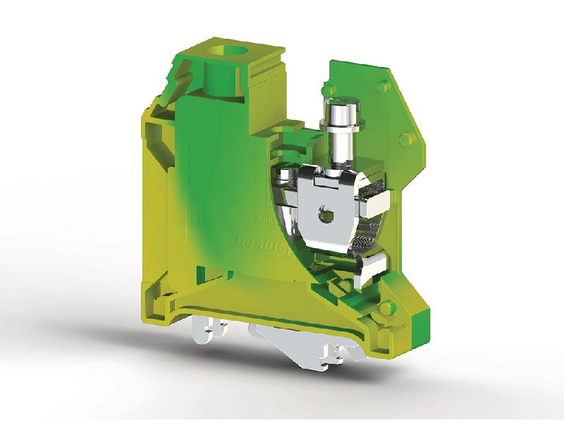 клеммник на din-рейку (mr32/ mr35) 35кв.мм (земля) avk 35t rd klemsan 334210 от BTSprom.by
