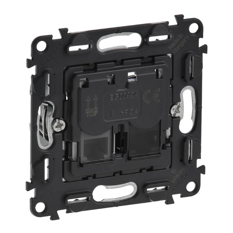 розетка компьютерная + телефонная 2-м сп valena in'matic rj45 + rj11 кат.6 utp комбинир. механизм leg 753032 от BTSprom.by