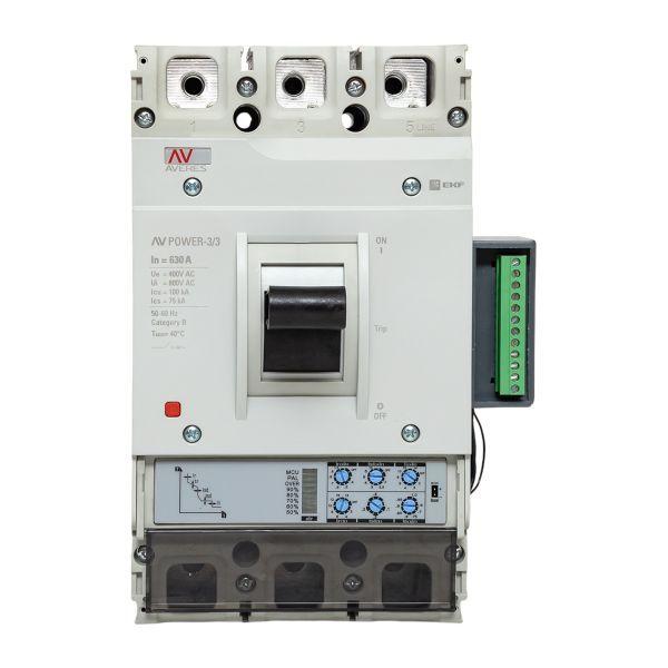  Выключатель автоматический 630А 100кА AV POWER-3/3 ETU2.2 AVERES EKF mccb-33-630H-2.2-av фото в каталоге от BTSprom.by