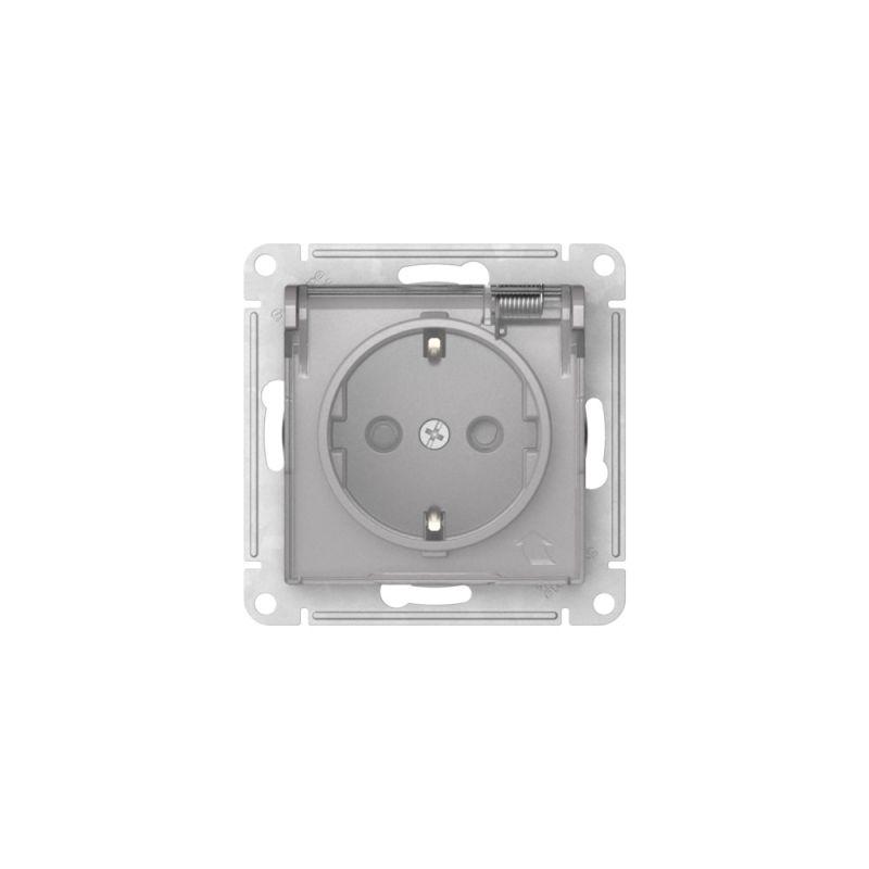  Розетка AtlasDesign Aqua 16А IP44 с заземл. защ. шторки с прозр. крышкой быстрозажим. клем. механизм алюм. SE ATN440346S фото в каталоге от BTSprom.by